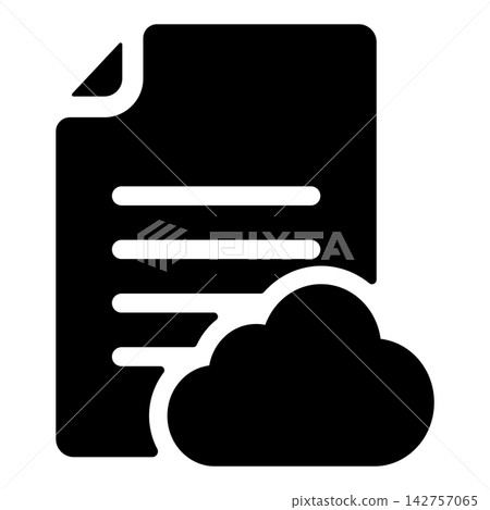 雲端文字檔案圖標 雲端文字檔案圖標 142757065