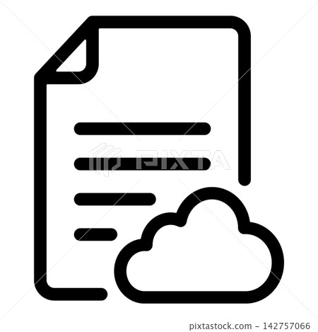 Cloud text file icon Cloud text file icon 142757066