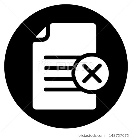 X 標記和文字檔案圖標 X 標記和文字檔案圖標 142757075