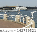 The Hikawa Maru and seagulls docked at Osanbashi Pier in Yokohama Port 142759521