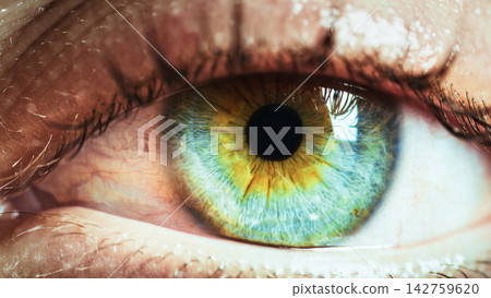 Pupil eye look into the camera Pupil eye look into the camera 142759620