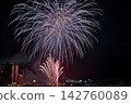 夜晚的燈光照亮了溫泉鎮。 142760089
