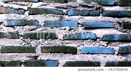 Brick Wall Texture with Cool Blue Tones Brick Wall Texture with Cool Blue Tones 142760646
