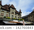 A diorama-style depiction of the townscape in Brig, Switzerland. 142760843