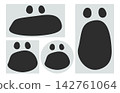 可愛的幽靈向量邊框插圖套裝（無文字） 142761064