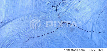 Cracked Blue Textured Wall Surface Cracked Blue Textured Wall Surface 142761690