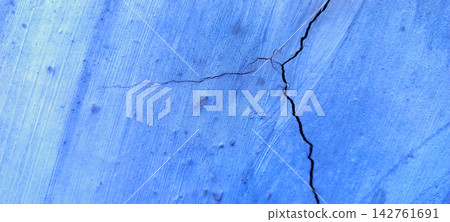 Cracked Blue Painted Wall Texture with Rough Surface Cracked Blue Painted Wall Texture with Rough Surface 142761691