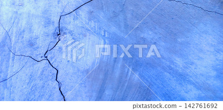 Blue textured wall background with cracks Blue textured wall background with cracks 142761692