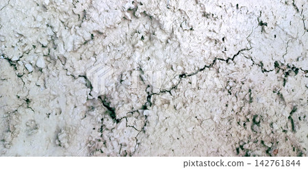 Cracked White Plaster and Mud Texture Cracked White Plaster and Mud Texture 142761844