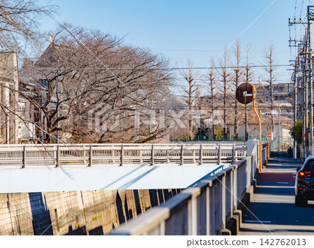 東京練馬區火車站前的行人以及城市景觀。 東京練馬區火車站前的行人以及城市景觀。 142762013