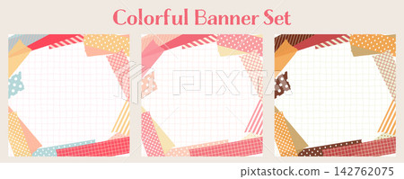 Banner set_Masking tape_Square Banner set_Masking tape_Square 142762075