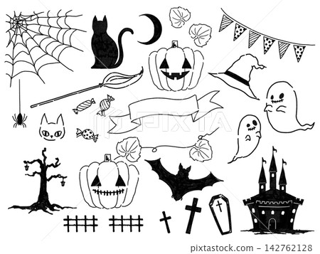 Cute Halloween material set Cute Halloween material set 142762128