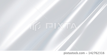 Abstract white and silver background elegant smooth surface texture with cloud dancer tone waves 3D render 142762316