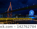 大阪灣地區和天保山大橋的迷人夜景 142762784