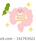 Sparkling intestines with hand-drawn seaweed 142763022