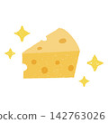 Cute, hand-drawn cheese, sparkling! 142763026