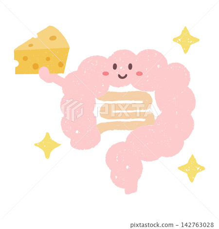 Sparkling intestines with hand-drawn cheese Sparkling intestines with hand-drawn cheese 142763028