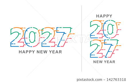modern 2027 colorful line speed effect number design modern 2027 colorful line speed effect number design 142763318