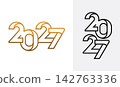 modern 2027 luxury line number design 142763336