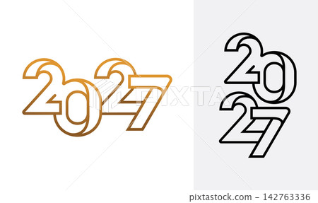 modern 2027 luxury line number design 142763336