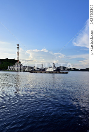 Summer scenery of Yokosuka naval port Summer scenery of Yokosuka naval port 142763365
