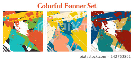 Banner Set_Abstract_Square Banner Set_Abstract_Square 142763891