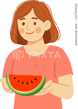 Woman Eating Watermelon Woman Eating Watermelon 142764010