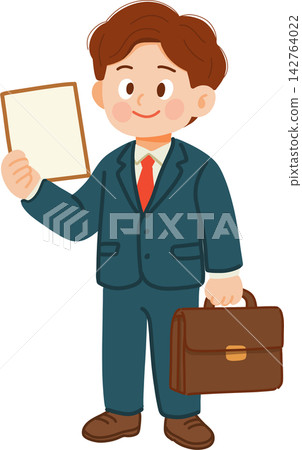 Businessman Holding Briefcase Businessman Holding Briefcase 142764022