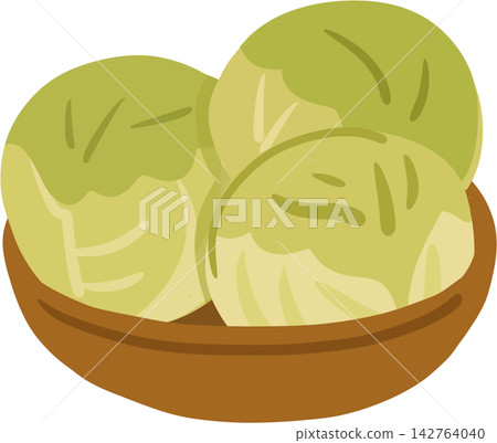 Cabbages in Basket Cabbages in Basket 142764040