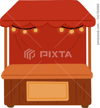 Red Food Stall Red Food Stall 142764060