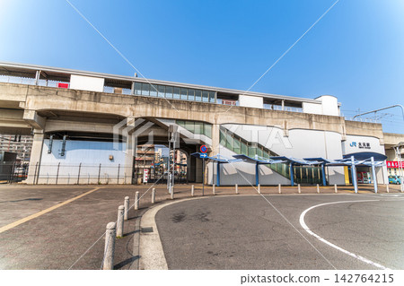 JR瀨戶大橋線大本站東出口的春季景色,岡山縣岡山市北區1號。 JR瀨戶大橋線大本站東出口的春季景色,岡山縣岡山市北區1號。 142764215
