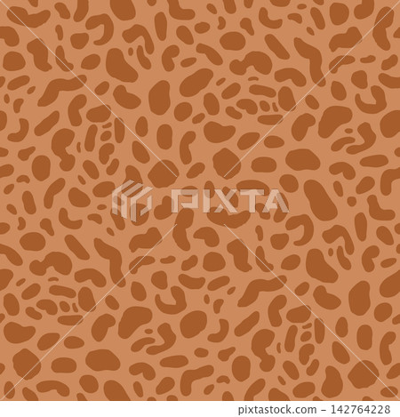 Warm brown animal print texture with irregular elongated spots on a caramel background, inspired by natural fur and exotic skin Warm brown animal print texture with irregular elongated spots on a caramel background, inspired by natural fur and exotic skin 142764228