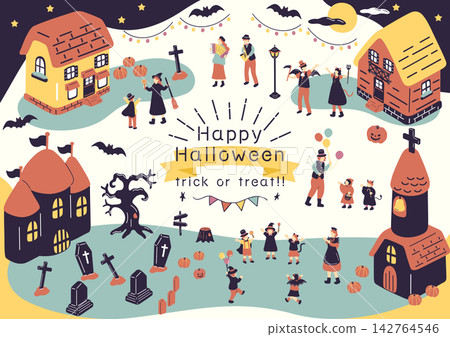people enjoying halloween people enjoying halloween 142764546