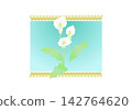 Colored floral lace frame gold 142764620