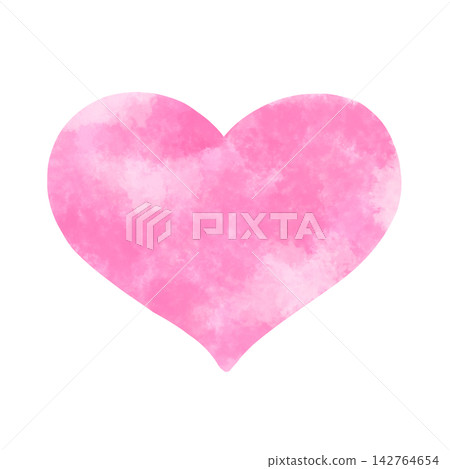 Watercolor pink heart Watercolor pink heart 142764654
