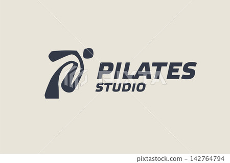 Letter P Elegant Pilates Studio logo featuring dynamic abstract figure, symbolizing movement, balance, and wellness in minimalist style Letter P Elegant Pilates Studio logo featuring dynamic abstract figure, symbolizing movement, balance, and wellness in minimalist style 142764794