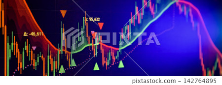 green candlesticks going up indicating crypto rising in value. Graphical representation of volumes and time intervals of digital cryptocurrency past price movements green candlesticks going up indicating crypto rising in value. Graphical representation of volumes and time intervals of digital cryptocurrency past price movements 142764895