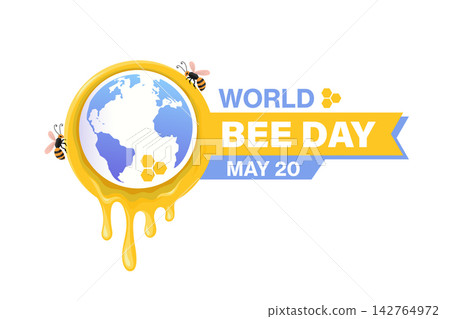 World Bee Day Honey Drip Illustration World Bee Day Honey Drip Illustration 142764972