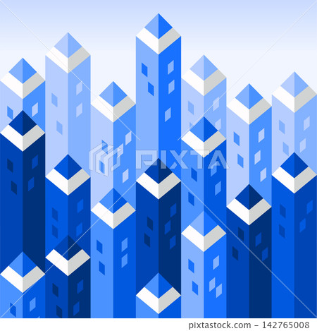 Abstract Blue Cityscape Pencil Illustration with Geometric Skyline Symbolizing Creativity and Steps to Success Abstract Blue Cityscape Pencil Illustration with Geometric Skyline Symbolizing Creativity and Steps to Success 142765008