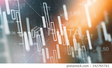 Market trends in stock exchange trading displayed in a business chart during trading hours Market trends in stock exchange trading displayed in a business chart during trading hours 142765781