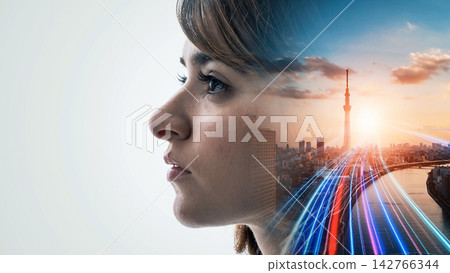 女性形象與未來進步的概念 142766344