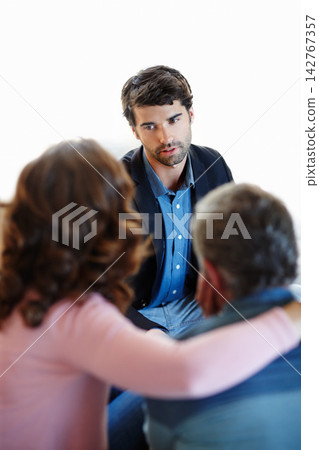 People, consultant and couple with broker for advice, real estate and planning for retirement fund. Financial advisor, group and man with woman, accounting and mortgage with insurance, talk or invest People, consultant and couple with broker for advice, real estate and planning for retirement fund. Financial advisor, group and man with woman, accounting and mortgage with insurance, talk or invest 142767357