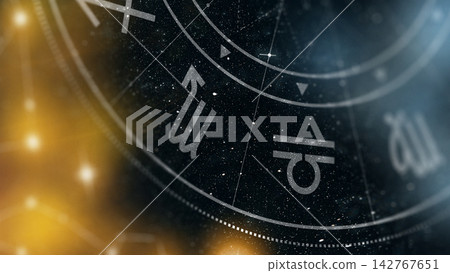 Zodiac signs wheel shows various symbols and elements related to astrology and star signs Zodiac signs wheel shows various symbols and elements related to astrology and star signs 142767651