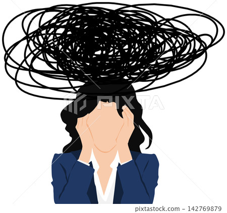 An illustration of a businesswoman struggling with her job. An illustration of a businesswoman struggling with her job. 142769879
