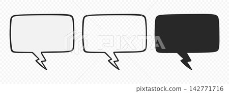 Speech Bubble Vector Set. Speech Bubble Illustration. Chat Bubble Collection with Outline and Solid Message Icons for Comment, Dialogue, Comic, App, UI Design Speech Bubble Vector Set. Speech Bubble Illustration. Chat Bubble Collection with Outline and Solid Message Icons for Comment, Dialogue, Comic, App, UI Design 142771716