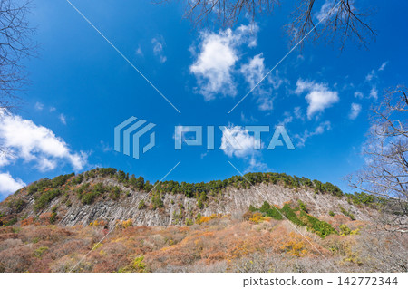 The autumn leaves are at their peak at Byobu-iwa Park in Soni Village, Nara Prefecture. The autumn leaves are at their peak at Byobu-iwa Park in Soni Village, Nara Prefecture. 142772344