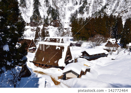 冬季,富山縣五箇山市,菅沼合掌村 冬季,富山縣五箇山市,菅沼合掌村 142772464