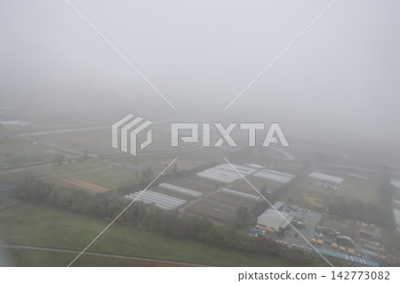 May 1 2026 Sendai rural landscape heavy fog conditions May 1 2026 Sendai rural landscape heavy fog conditions 142773082