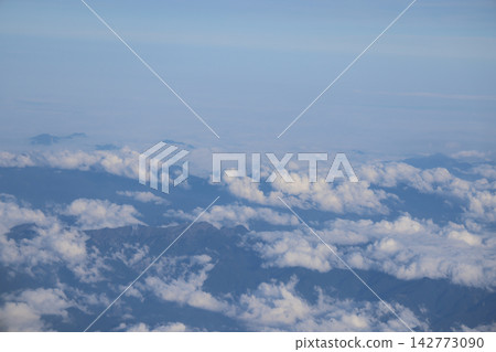 Aerial landscape with mountains and valley 142773090
