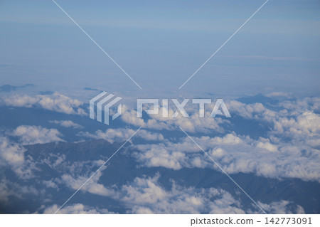 Aerial landscape with mountains and valley Aerial landscape with mountains and valley 142773091